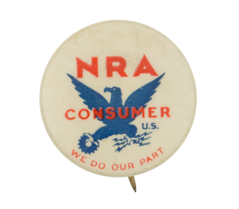 NRA Consumer We Do Our Part Club Button Museum