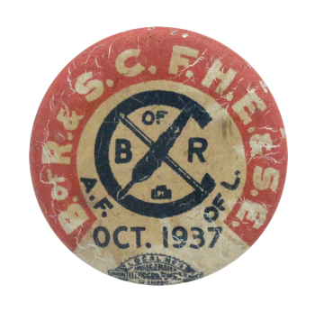 Railroad Clerks Union 1937 Club Button Museum