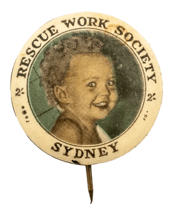 Rescue Work Society Sydney Smiling Toddler Club Busy Beaver Button Museum 