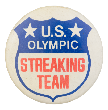U.S. Olympic Streaking Team Ice Breakers Button Museum