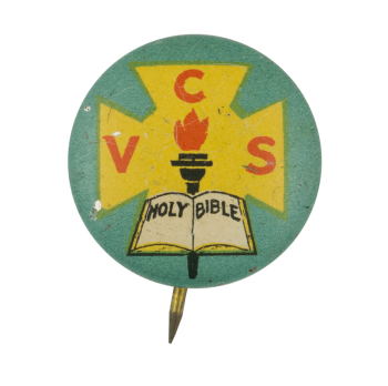 Vacation Church School Holy Bible Club Button Museum