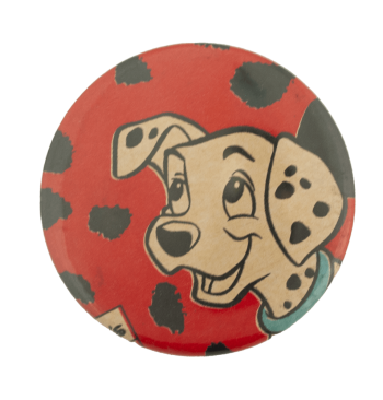 101 Dalmatians Red Background Entertainment Busy Beaver Button Museum