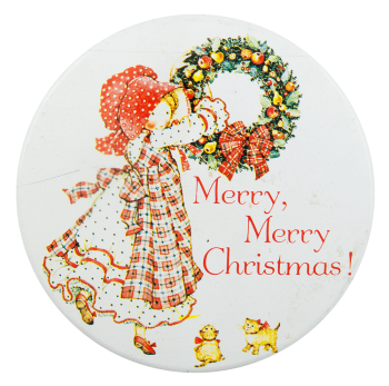 Merry Merry Christmas Holly Hobbie Entertainment Busy Beaver Button Museum