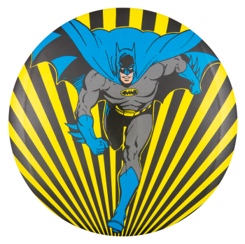 Batman Yellow and Black Stripes Entertainment Busy Beaver Button Museum