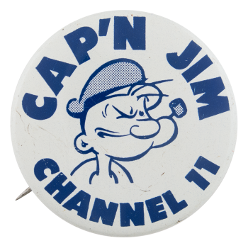 Capn Jim Channel Eleven Entertainment Busy Beaver Button Museum