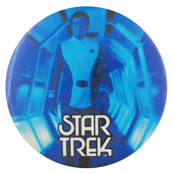 Captain Kirk Blue Star Trek Entertainment Busy Beaver Button Museum