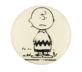 Charlie Brown Black and White Entertainment Button Museum