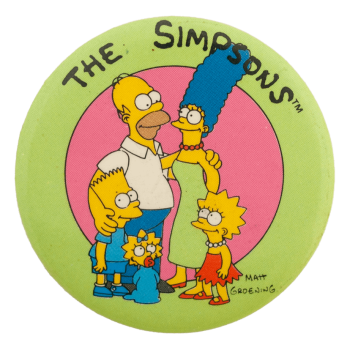 The Simpsons Matt Groening Entertainment Busy Beaver Button Museum