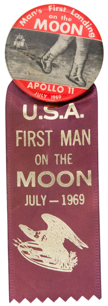 Apollo 11 with Ribbon Event Button Museum