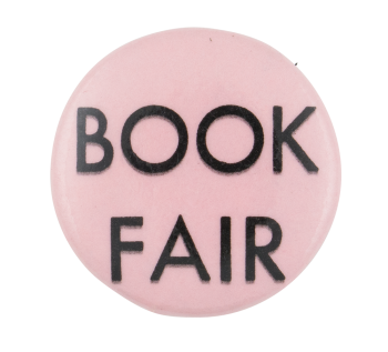 Book Fair Pink Event Button Museum