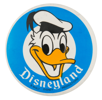Disneyland Donald Duck Entertainment Busy Beaver Button Museum