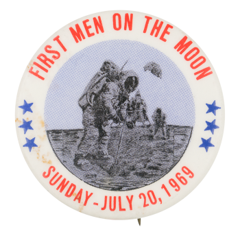 First Men on the Moon July 20, 1969 Event Button Museum