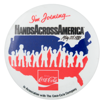 Hands Across America Event Button Museum