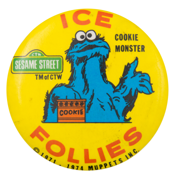 Ice Follies Cookie Monster Event Button Museum