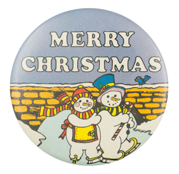 Merry Christmas Snowmen Event Button Museum