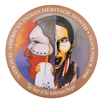 National American Indian Heritage Month 1998 Events Button Museum