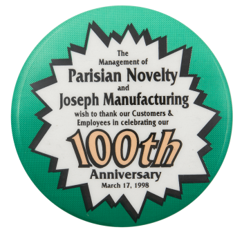 Parisian 100th Anniversary Event Button Museum