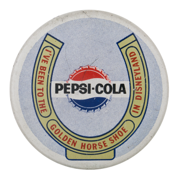 Pepsi Cola Golden Horse Shoe Event Button Museum