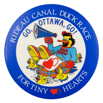 Rideau Canal Duck Race Event Button Museum