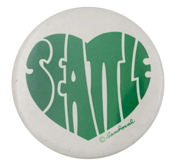 Seattle Green Heart Event Button Museum