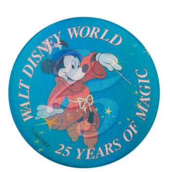 Walt Disney World 25 Years Of Magic Event Button Museum