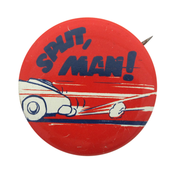 Split Man  Humorous Button Museum