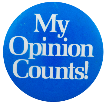 My Opinion Counts Ice Breakers Busy Beaver Button Museum