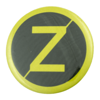 Lime Green and Black "Z" Ice Breakers Busy Beaver Button Museum