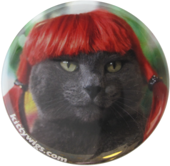 Kitty Wigs Advertising Button Museum