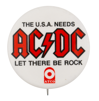 AC/DC Let There Be Rock Music Button Museum
