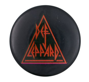 Def Leppard Red and Black Music Button Museum