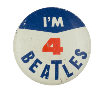 I'm 4 Beatles Blue Music Button Museum