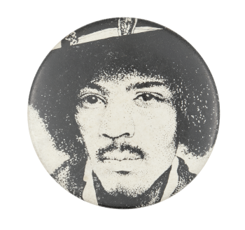 Jimi Hendrix Illustration Music Button Museum