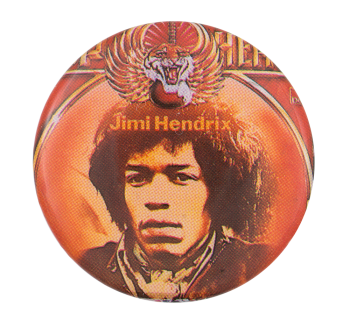 Jimi Hendrix Winged Tiger Music Button Museum