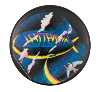 Led Zeppelin Rainbow and Clouds  Music Button Museum
