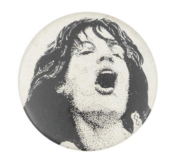 Mick Jagger Illustration Music Button Museum