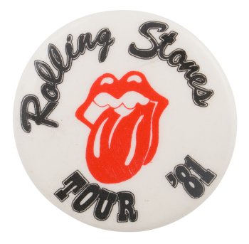 Rolling Stones Tour '81 Music Button Museum
