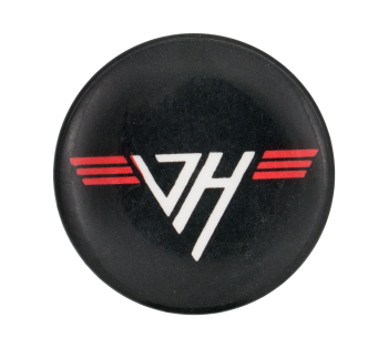Van Halen Red Stripes Music Button Museum