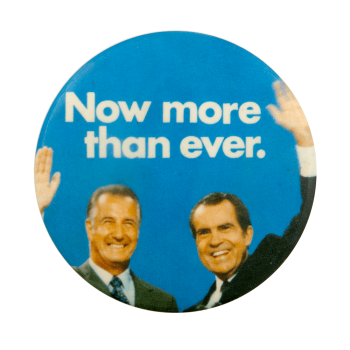 Nixon Agnew Color Photograph Political Busy Beaver Button Museum