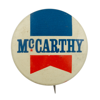 McCarthy Blue Red Political Busy Beaver Button Museum