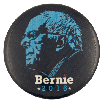 Bernie Silhouette 2016 Political Busy Beaver Button Museum