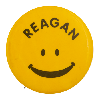 Reagan Smiley Political Busy Beaver Button Museum