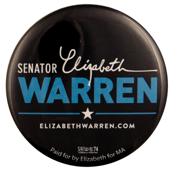 Senator Elizabeth Warren Political Busy Beaver Button Museum