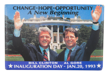 Clinton Gore Inauguration Day Political Button Museum