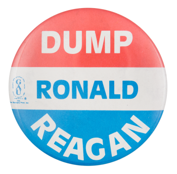 Dump Ronald Reagan Political Button Museum