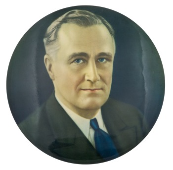 Franklin D. Roosevelt Color Portrait Political Button Museum