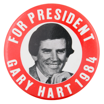 Gary Hart for President Political Button Museum