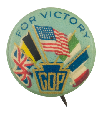 GOP For Victory Political Button Museum
