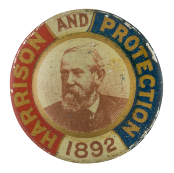 Harrison and Protection Political Button Museum