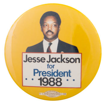 Jesse Jackson For President 1988 Political Button Museum